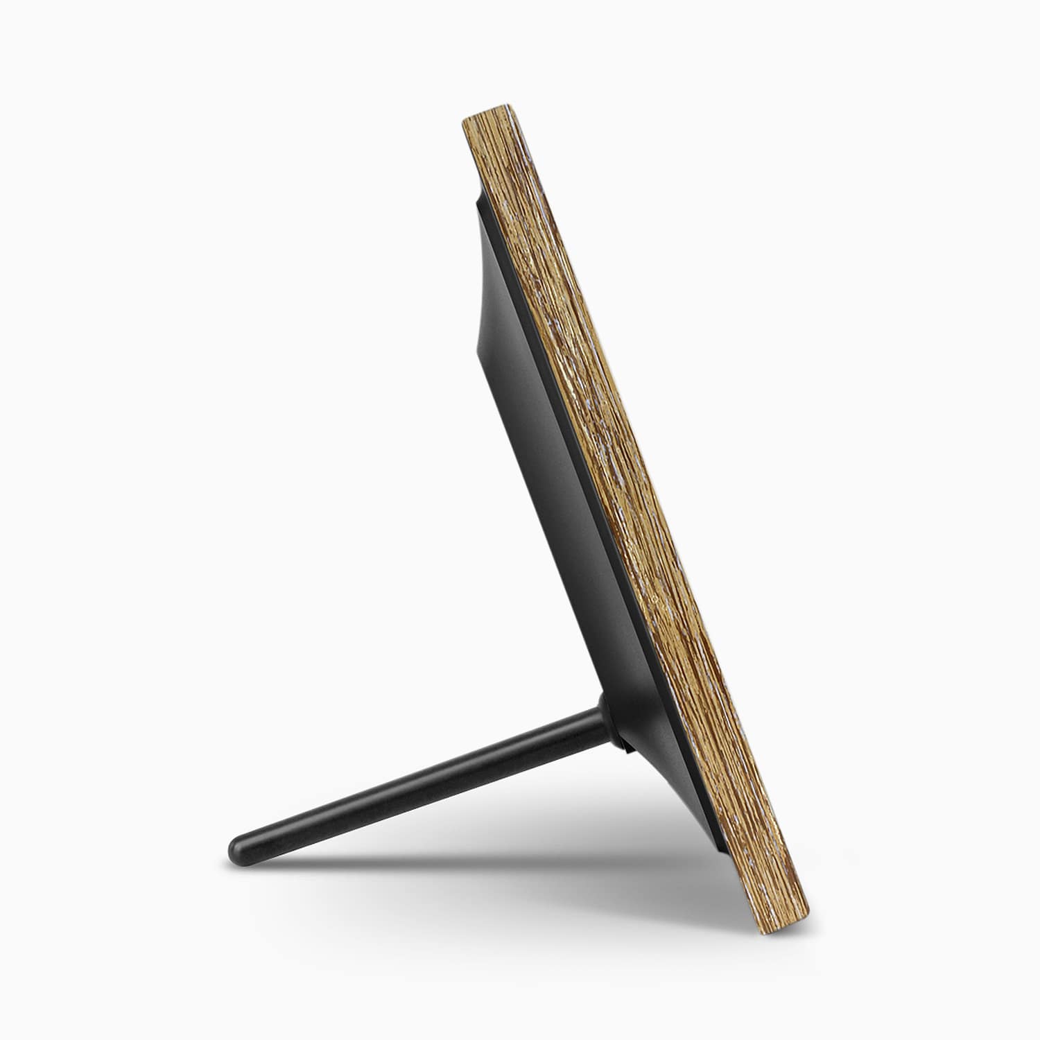 aluratek 10 digital photo frame distressed wood automatic slideshow side