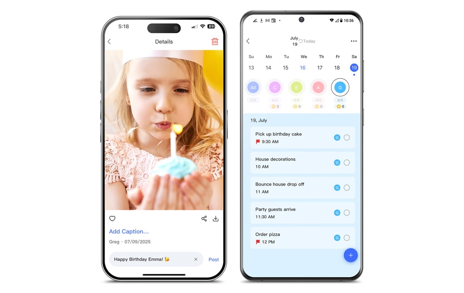 aluratek 10-inch smart wifi touchscreen digital calendar photo frame 32gb smartphone app