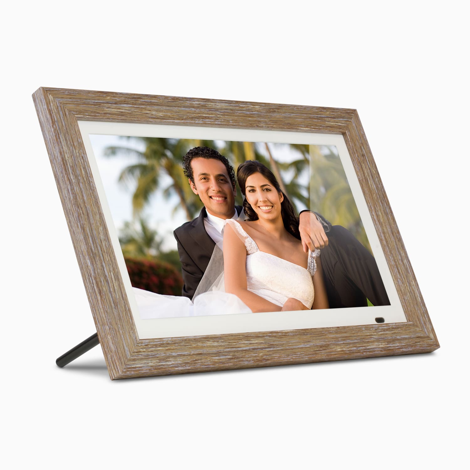 aluratek 13 digital photo frame interchangeable frames front angle