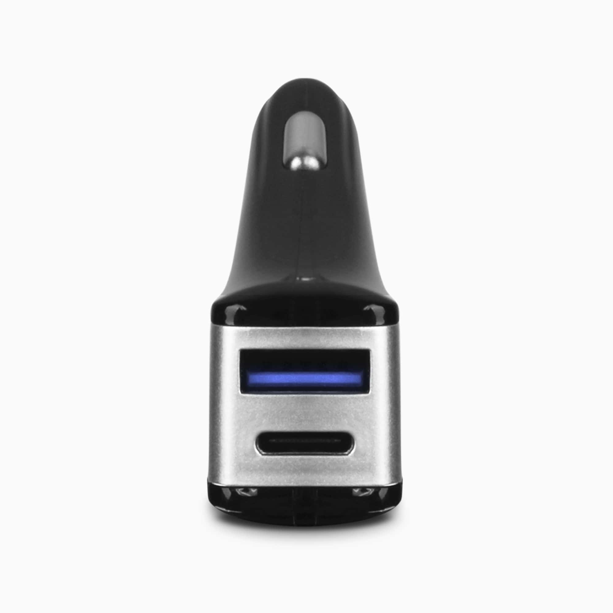 Aluratek 2Port USB Car Charger with Type-C and Quick Charge Main