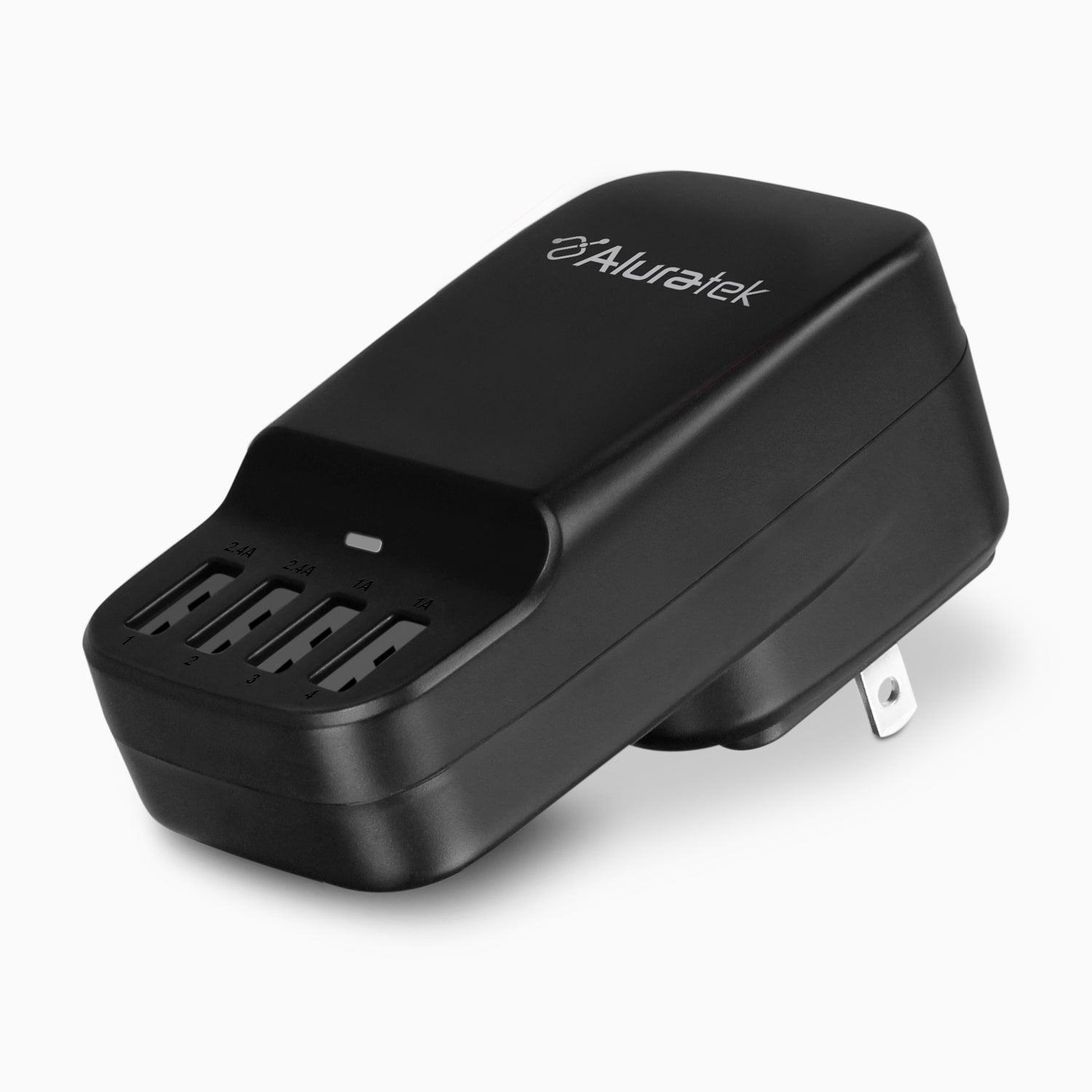 Aluratek 4-port USB Charging Station angle