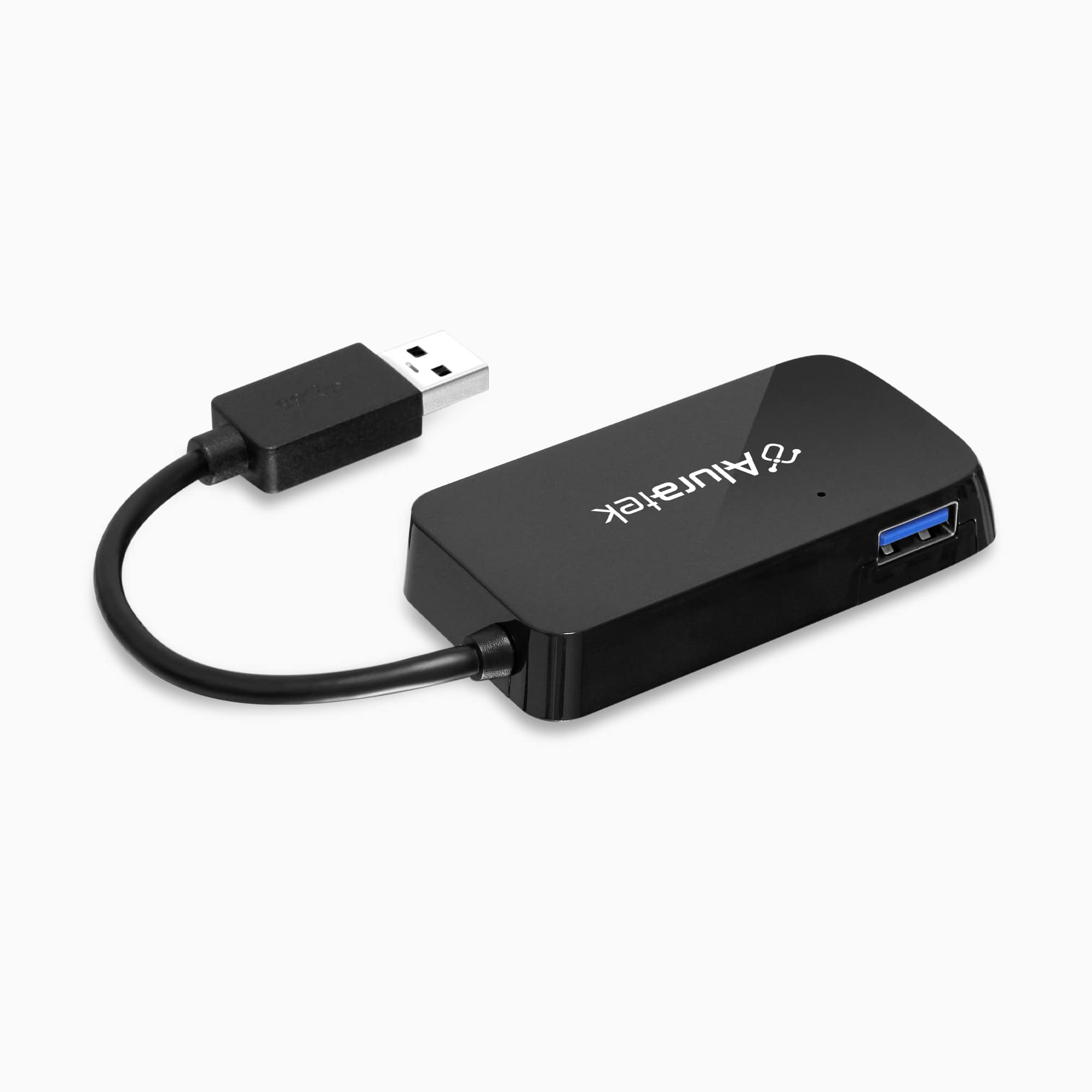 USB hub with a USB cable on a white background