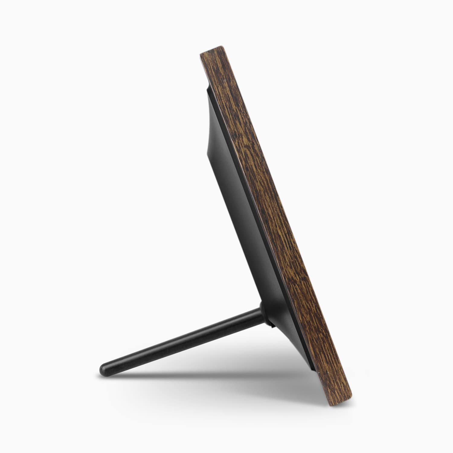 aluratek 8 digital photo frame distressed wood automatic slideshow side