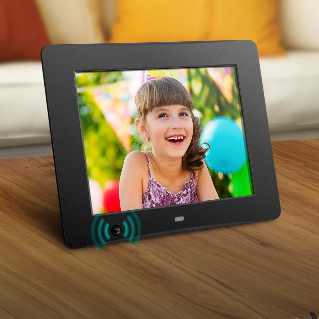aluratek collections digital photo frames motion sensor black
