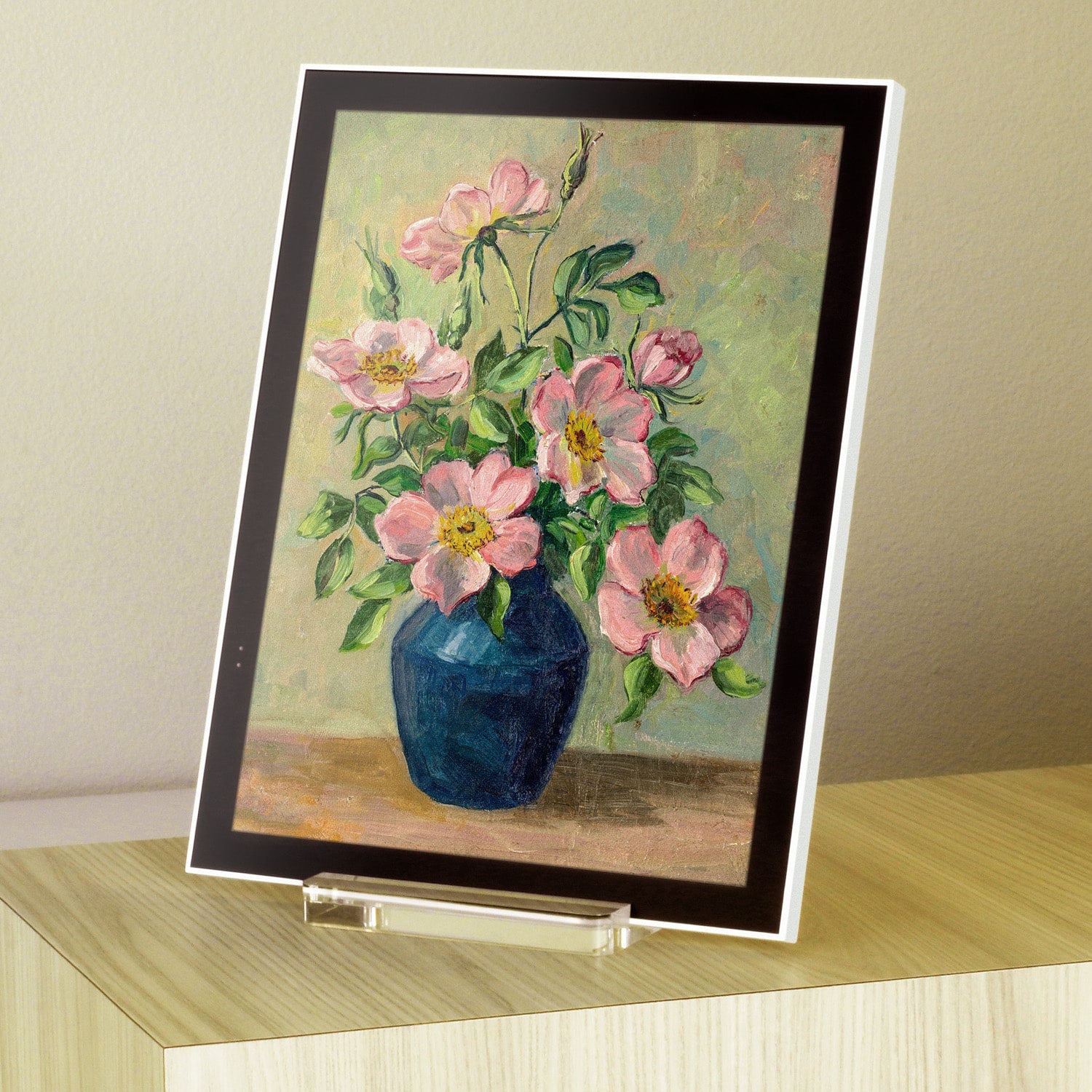 aluratek epaper wifi digital photo frame acrylic stand