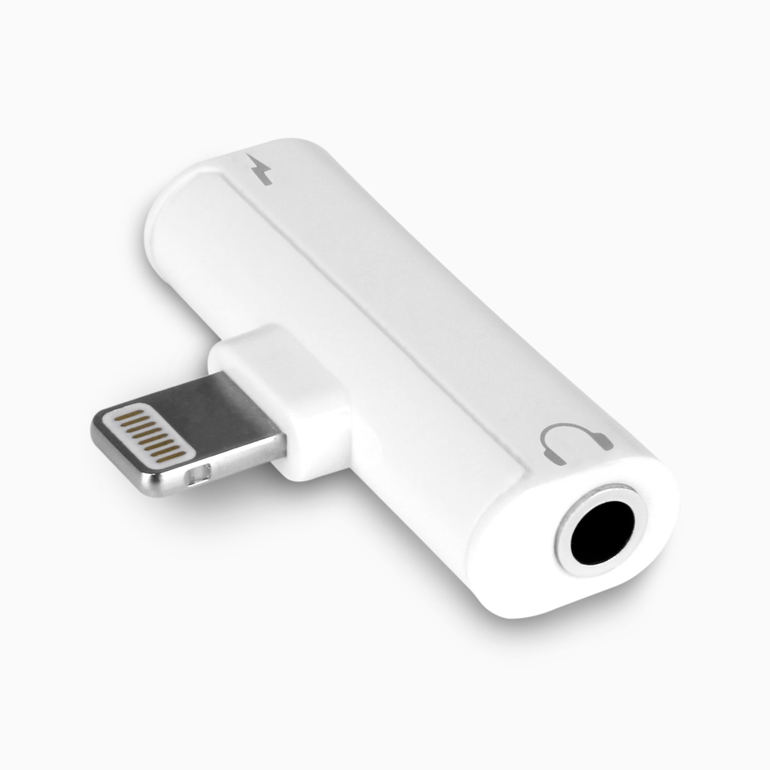 Aluratek Lightning Adapter for iPhone iPad Angle white