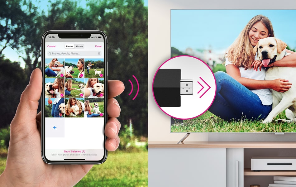 aluratek picstick wireless hdtv viewer wireless sharing