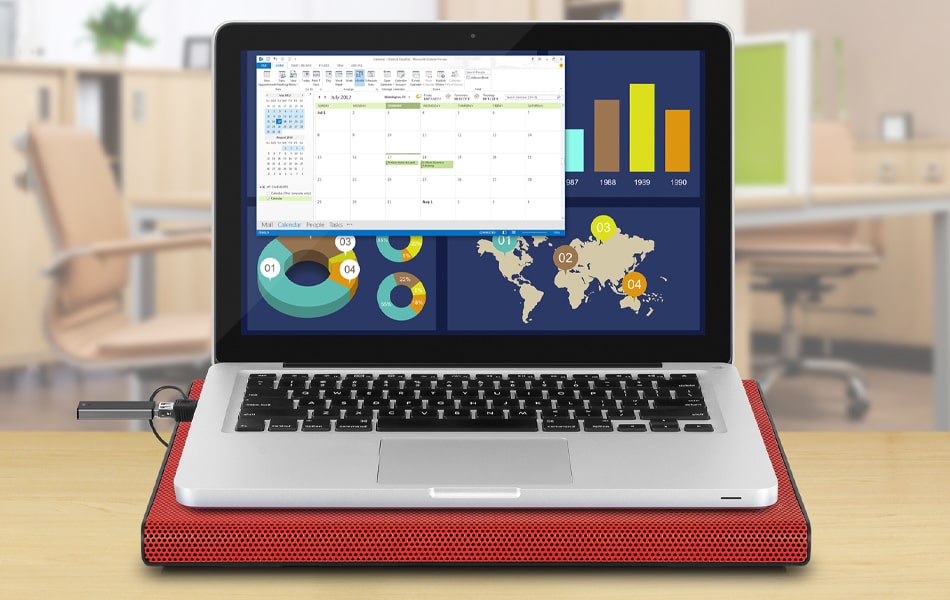 Aluratek Slim USB Laptop Cooling Pad Work In Comfort