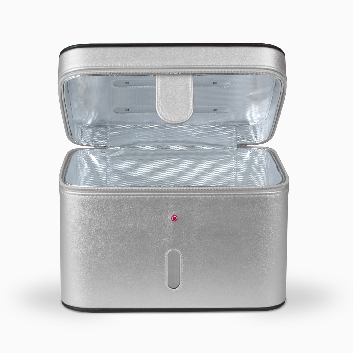 Aluratek UVC Sterilization Bag Gray front open