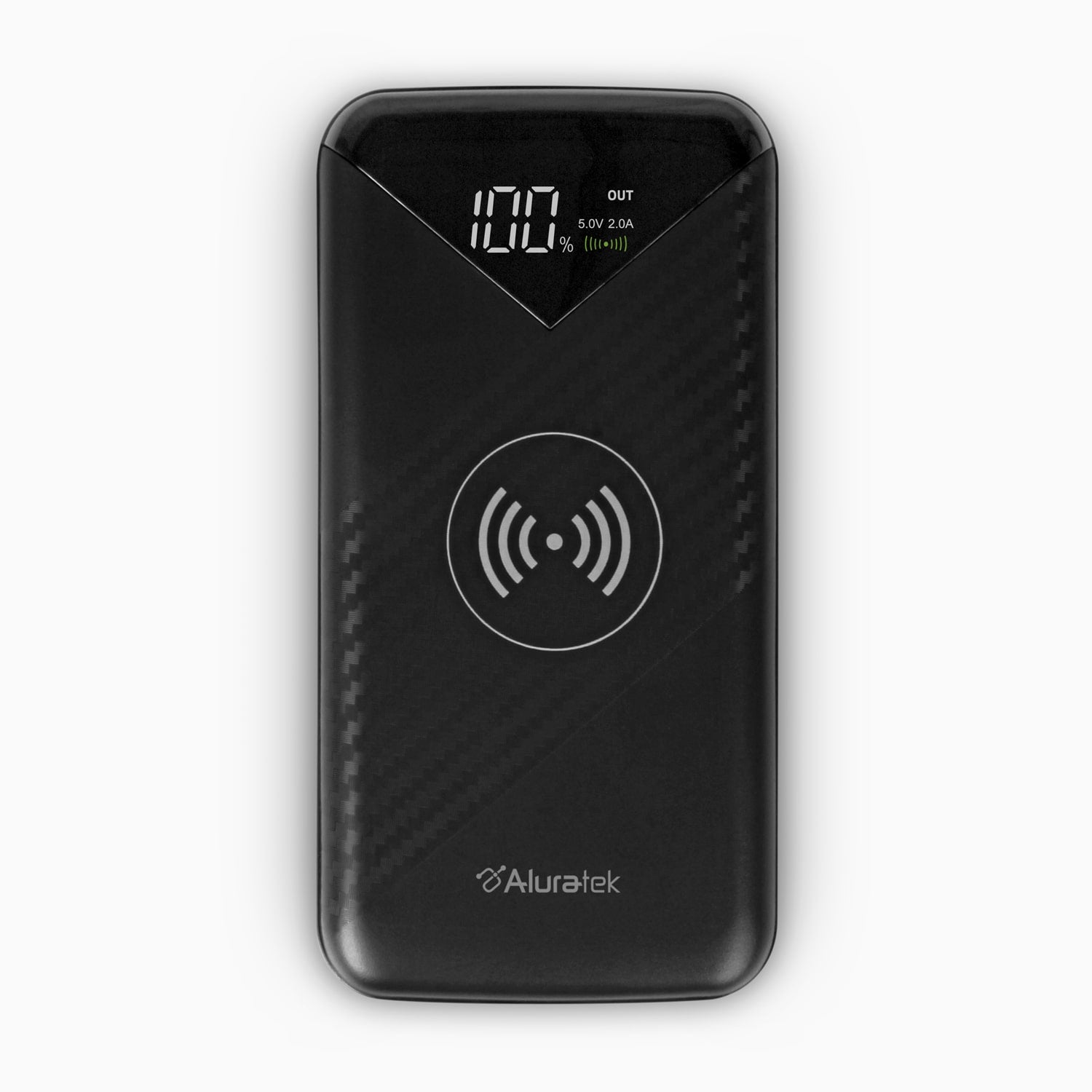 aluratek wireless charging 10k power bank top