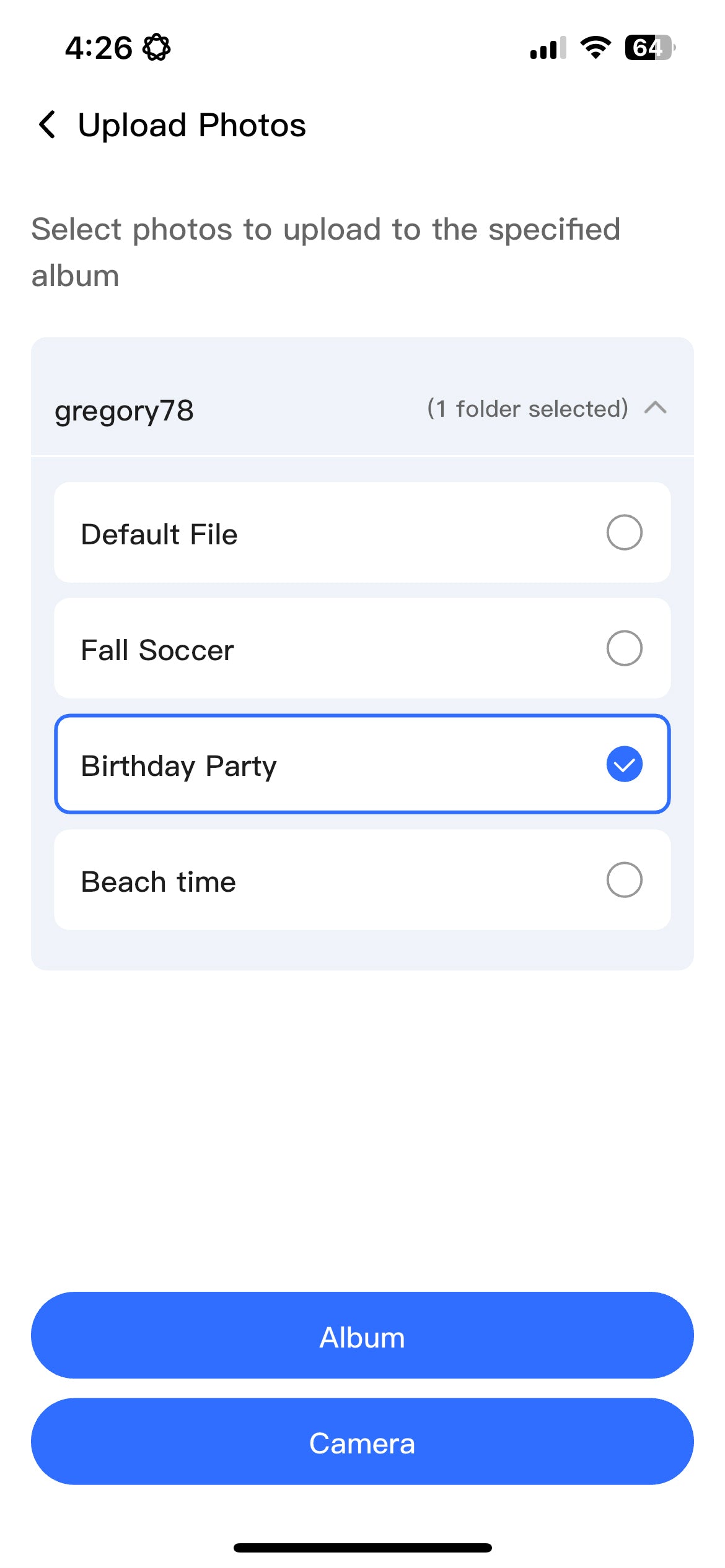 eCalendar Frame Editing App Screen