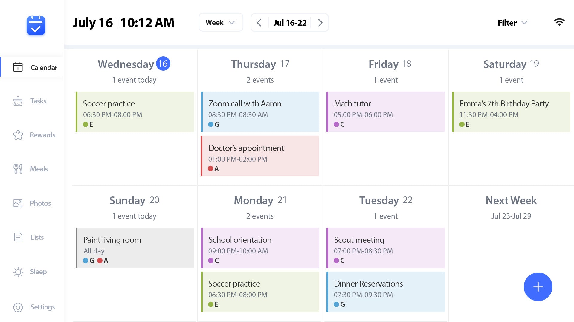 Calendar Frame screen calendar